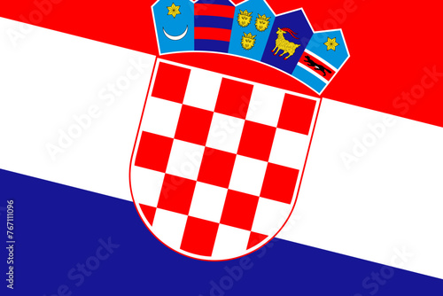 Croatia flag - rectangular cutout of rotated vector flag.