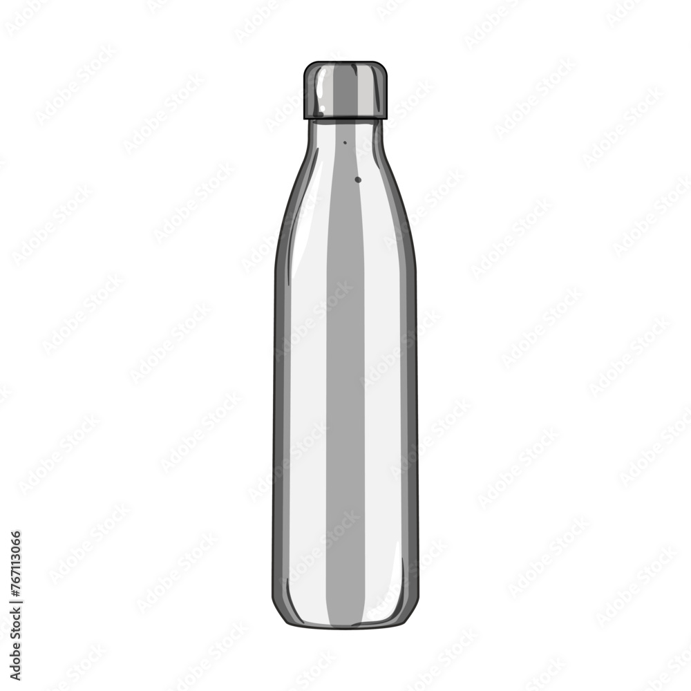 water stainless bottle cartoon. sport metal, steel aluminum, thermo reusable water stainless bottle sign. isolated symbol vector illustration water stainless bottle cartoon. sport metal, steel aluminum, thermo reusable water stainless bottle sign. isolated symbol vector illustration