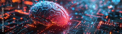 The integration of neural networks and electronic cyberbrains within a quantum computing framework highlights advancements in artificial intelligence, biotechnology, and machine learning.