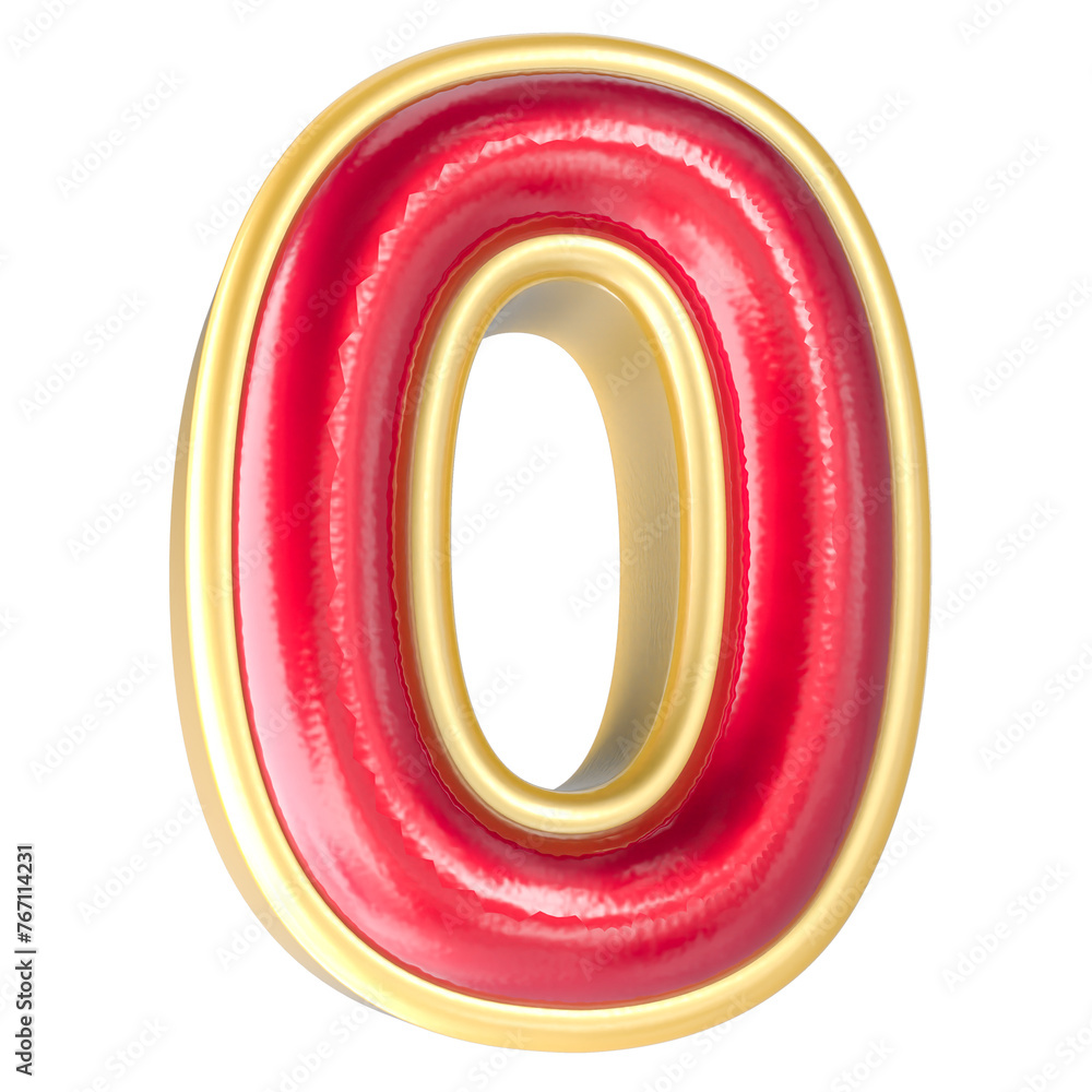 3D Number 0 3D Number 0