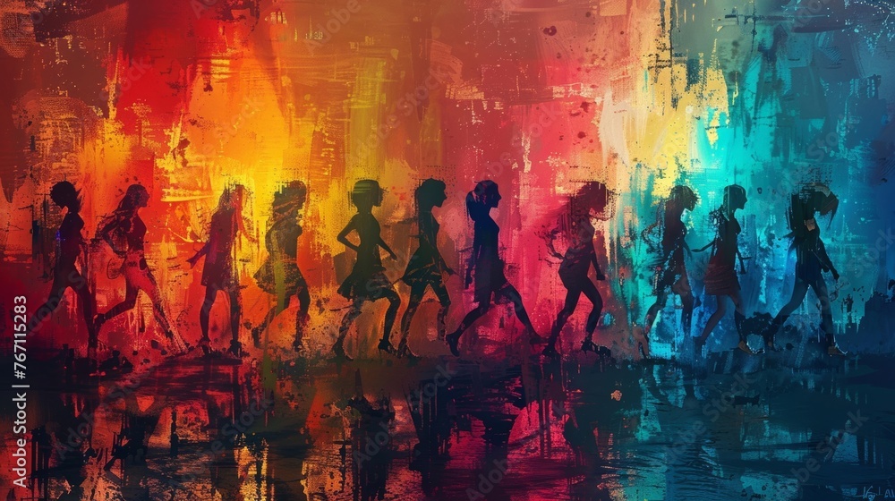 The abstract geometric shapes create a mesmerizing dance on the street wall, bringing a unique and artistic vibe to the city. The abstract geometric shapes create a mesmerizing dance on the street wall, bringing a unique and artistic vibe to the city.