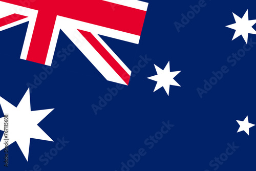 Australia flag - rectangular cutout of rotated vector flag.
