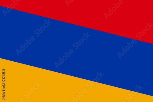Armenia flag - rectangular cutout of rotated vector flag.