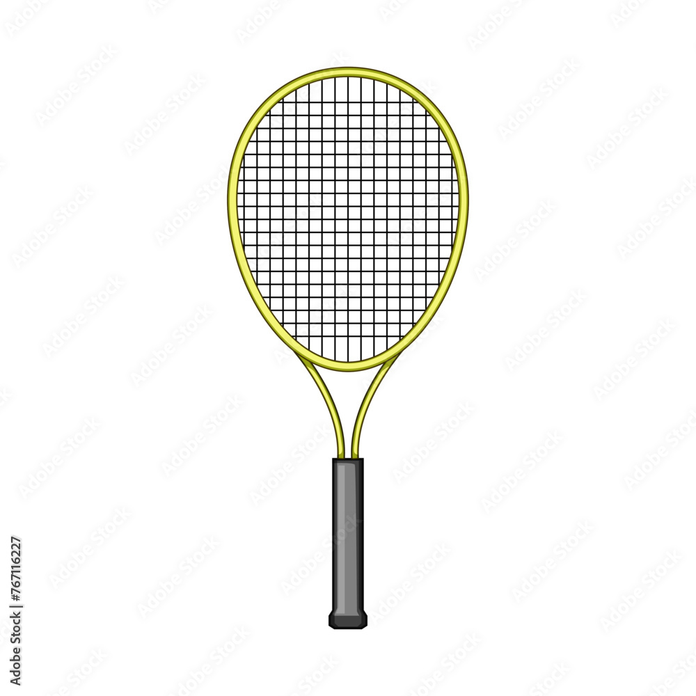 sport tennis racket cartoon. symbol equipment, outline strings, championship bat sport tennis racket sign. isolated symbol vector illustration