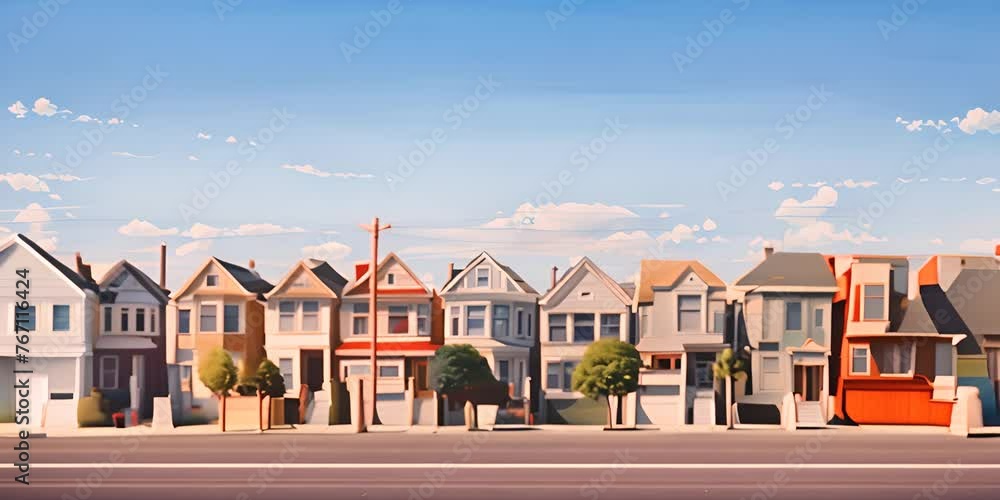 American homes on sunny day 4K Video American homes on sunny day 4K Video
