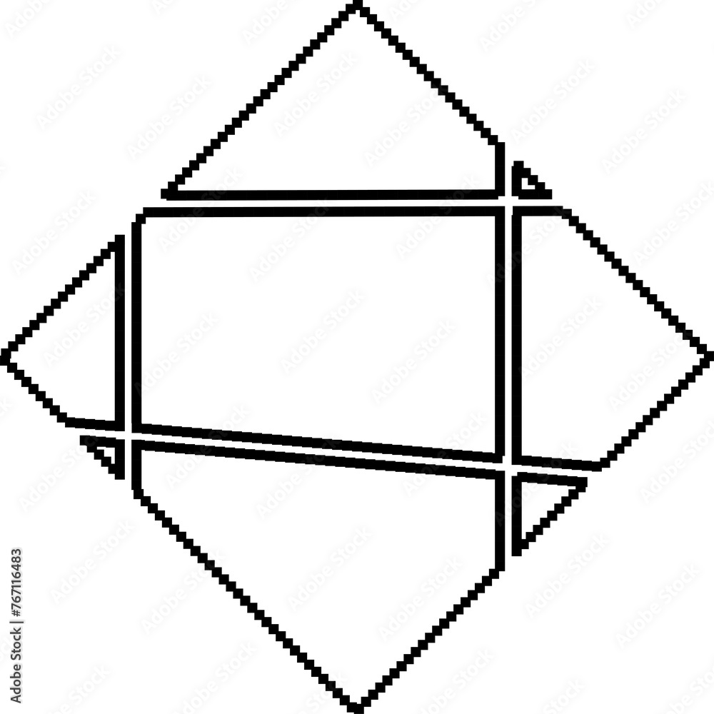Square shape pixel. Geometry for design Square shape pixel. Geometry for design