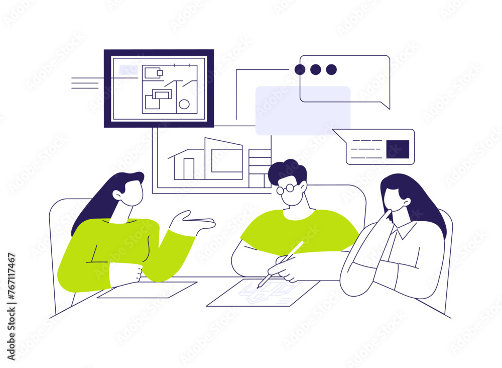 Design living space plan abstract concept vector illustration. Design living space plan abstract concept vector illustration.