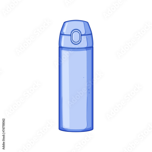 water thermos bottle cartoon. flask steel, black stainless, metal sport water thermos bottle sign. isolated symbol vector illustration