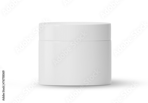close up of beauty cream container, transparent background