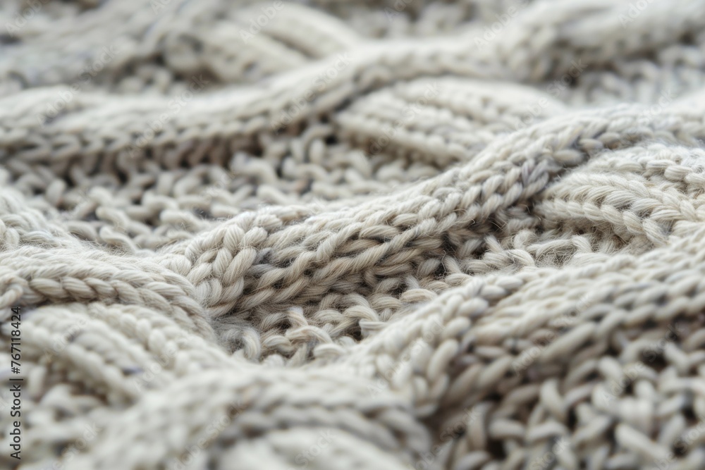 intricate cable knit pattern creation with a visual depth in the stitches