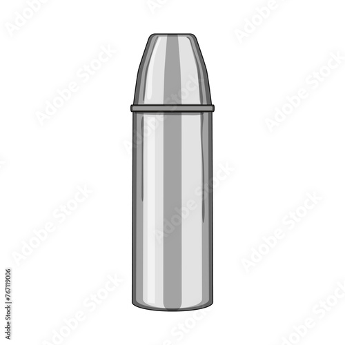 aluminum thermos bottle cartoon. cap mockup, reusable brand, product realistic aluminum thermos bottle sign. isolated symbol vector illustration