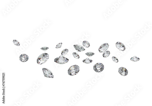 Fototapeta Naklejka Na Ścianę i Meble -  Expensive cut diamond with high quality. transparent background