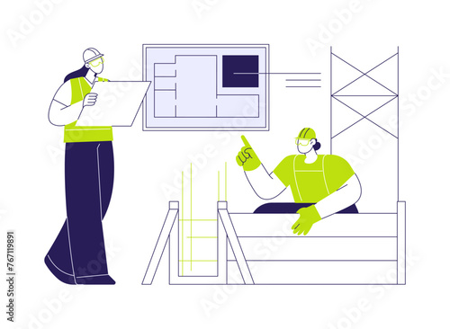 Temporary foundation abstract concept vector illustration.