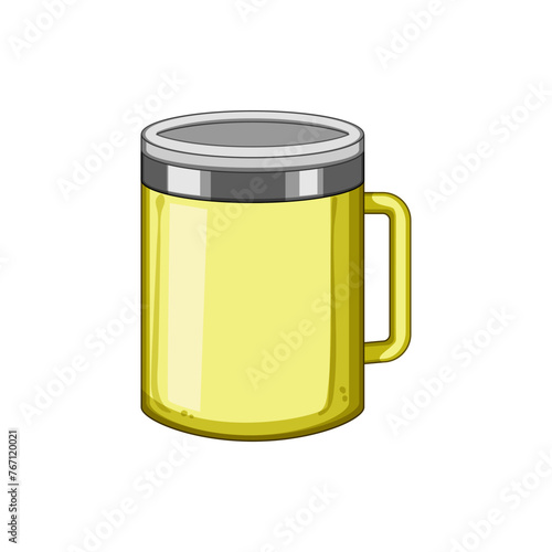 tumbler thermos cup cartoon. coffee bottle, mug thermal, travel reusable tumbler thermos cup sign. isolated symbol vector illustration