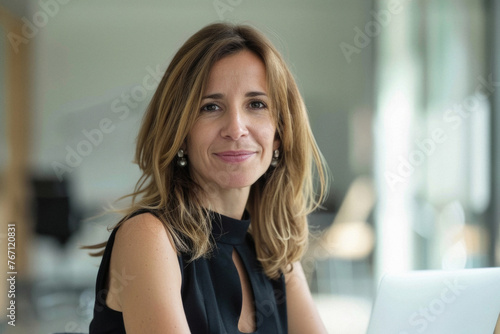 Middle aged business woman executive manager, confident female professional businesswoman ceo, lady company manager lawyer leader entrepreneur posing in modern office. Portrait.