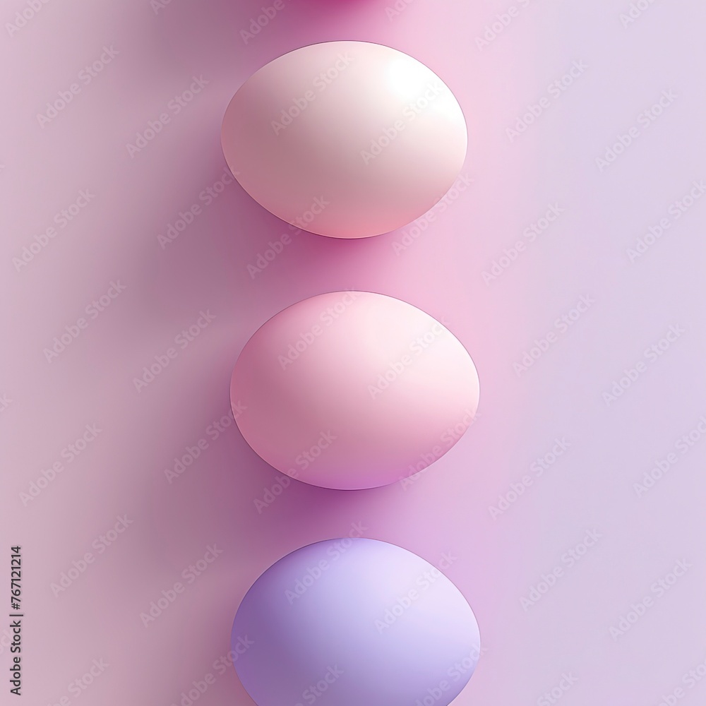 Photo, banner, simple, minimalist, easter eggs made of light pink and deep purple designs