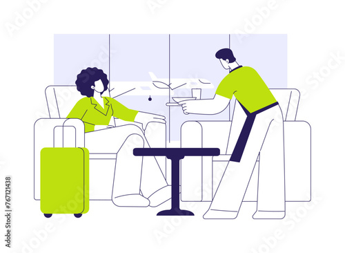 Business lounge abstract concept vector illustration.