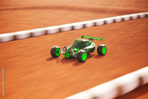 High-Speed Remote-Controlled Car Racing on a Dynamic Dirt Track Course