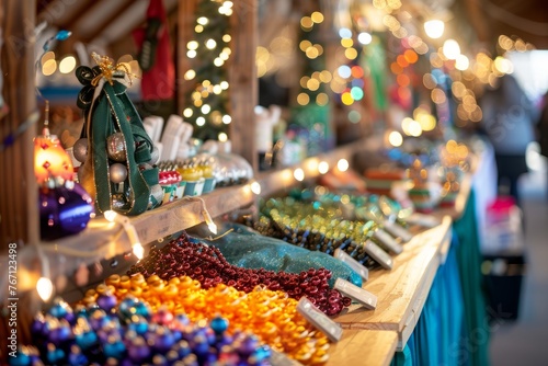 A variety of different types of candies spread out on a table, creating a colorful and tempting display