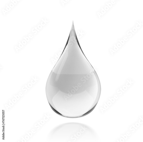 Sparkling clear water drops, transparent background