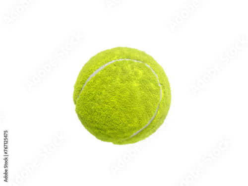 Tennis ball isolated without shadow, transparent background