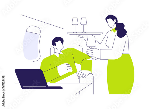 Business class service abstract concept vector illustration.