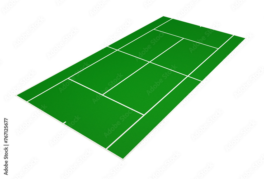 Tennis court and sports field for design, transparent background
