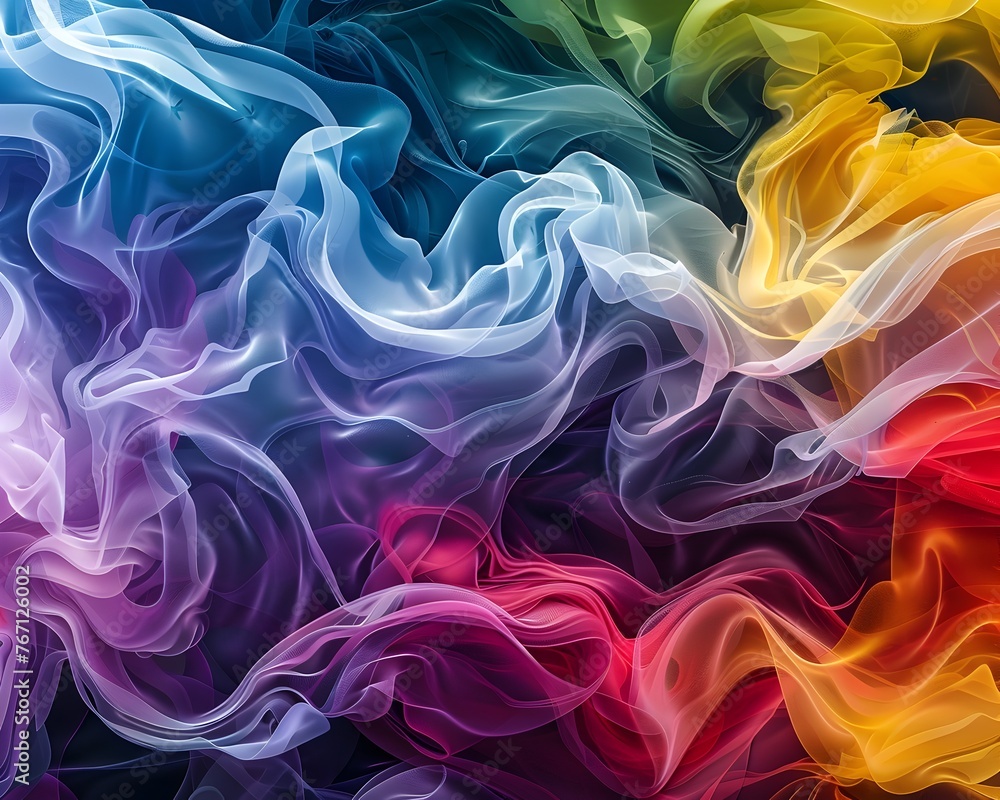 Fototapeta premium Captivating Polymer Rheology Visualization with Fluid Motions and Vibrant Colors