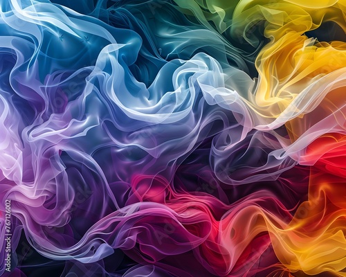 Captivating Polymer Rheology Visualization with Fluid Motions and Vibrant Colors