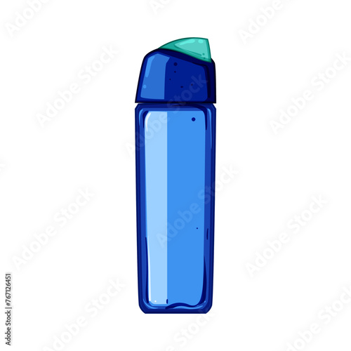 blue water bottle cartoon. sport soda, food realistic, metal steel blue water bottle sign. isolated symbol vector illustration