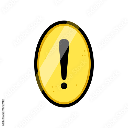 danger yellow warning sign cartoon. triangle alert, safety attention, exclamation hazard danger yellow warning sign sign. isolated symbol vector illustration