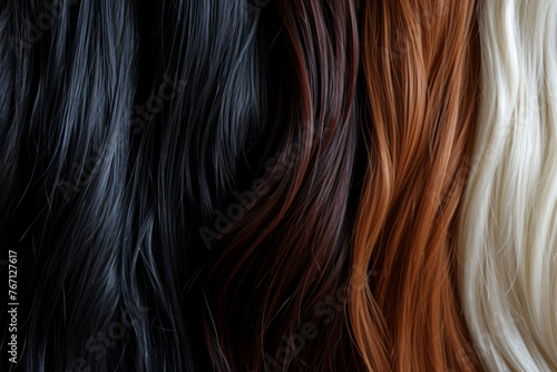 Rich and Diverse Hair Colors in Various Shades and Curls