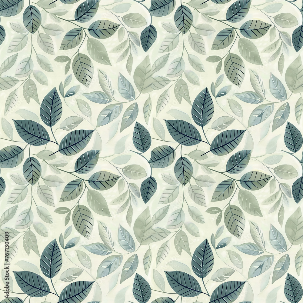 Playful Seamless Leaf Background Playful Seamless Leaf Background