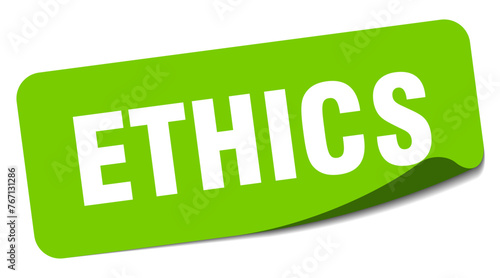 ethics sticker. ethics label