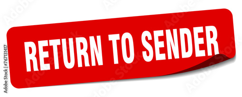 return to sender sticker. return to sender label