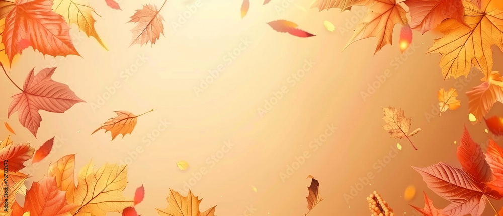 Autumn season concept banner with blankfor advertising or text. Autumn season concept banner with blankfor advertising or text.