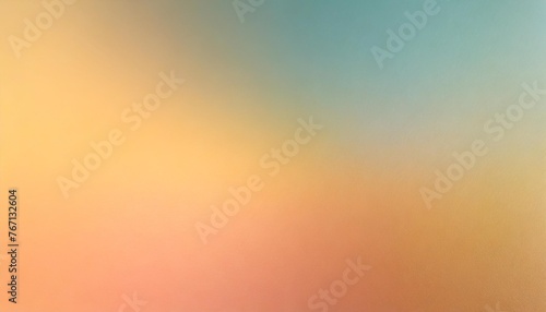 yellow orange gold coral peach pink brown teal blue abstract background for design color gradient ombre matte shimmer grain rough noise colorful template
