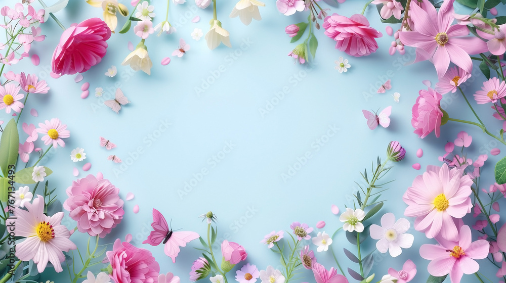 Spring blossom background. blank background for advertising or text.