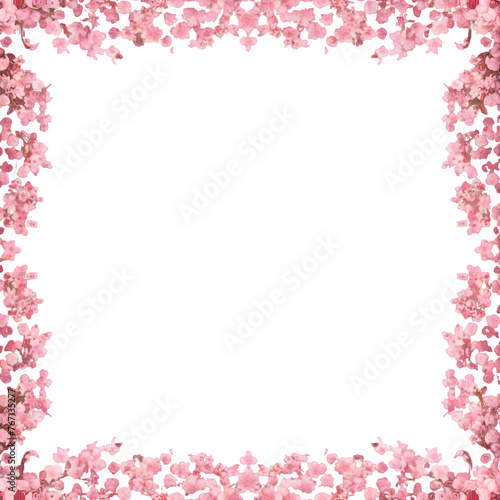 Sakura Frame png isolated on transparent background © Pipin