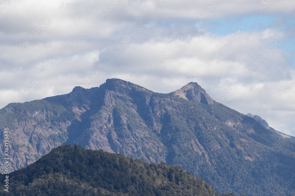 Horizontal view of a mountain landscape Horizontal view of a mountain landscape