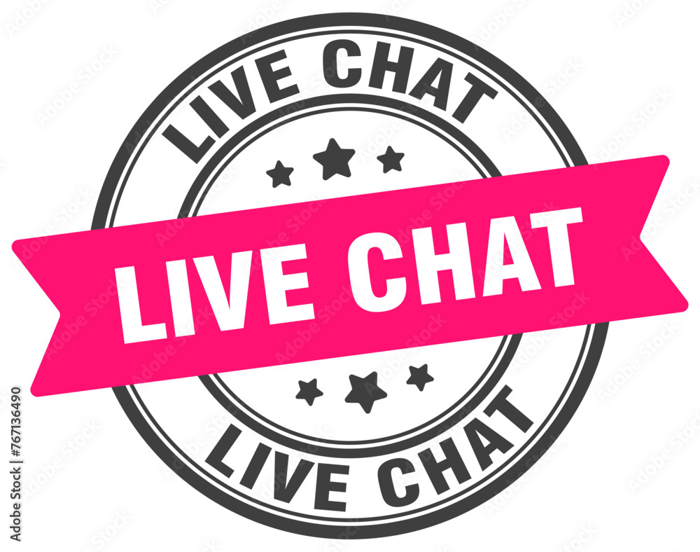 live chat stamp. live chat label on transparent background. round sign live chat stamp. live chat label on transparent background. round sign