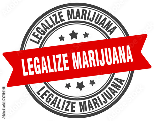 legalize marijuana stamp. legalize marijuana label on transparent background. round sign