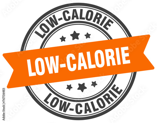 low-calorie stamp. low-calorie label on transparent background. round sign