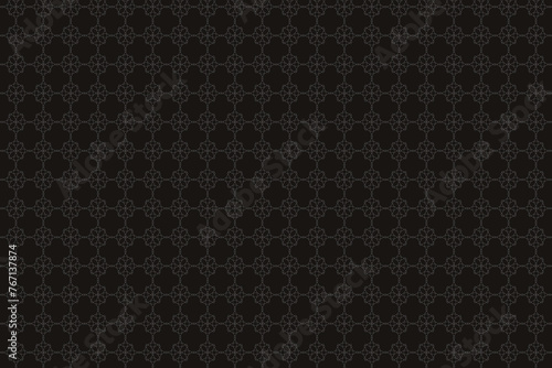 Wallpaper Mural Seamless openwork pattern. Background. Thin black line. Small openwork on a dark gray background. Flyer background design, advertising background, fabric, clothing, texture, textile pattern. Torontodigital.ca