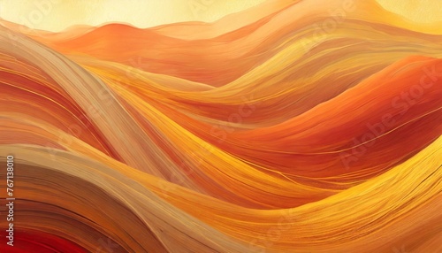 an abstract background with vibrant orange and red colors and flowing wavy lines