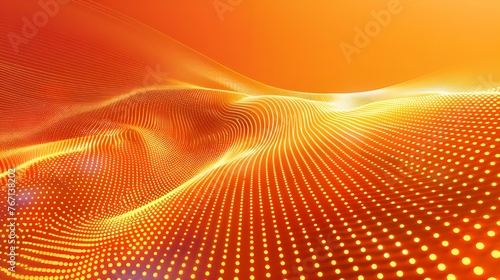 Abstract speed lines style orange color halftone banner design template. Vector illustration Ai Generated 