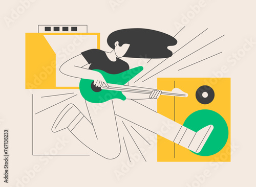 Rock music abstract concept vector illustration.