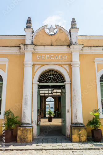 Entrance of the Public Market in the historic center of Sao Francisco do Sul - Santa Catarina (South of Brazil) photo