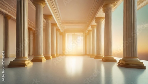 column interior empty room law or government background