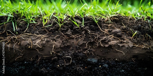 Closeup image of soil cros. Concept Closeup Photography, Nature, Soil Texture photo